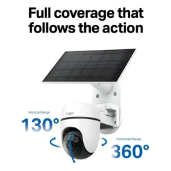 TP-Link Tapo HB112 solcellsdriven övervakningskamera 2K pan/tilt 2-pack Vit