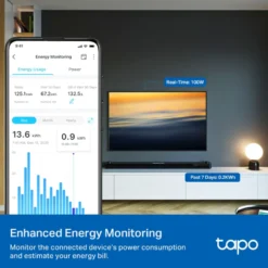 TP-Link Tapo P115 Smart Wifi-fjärrströmbrytare med energimätning 4-pack