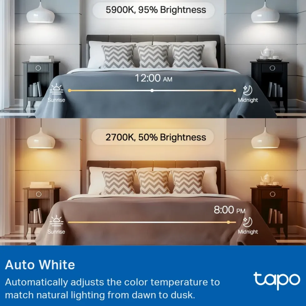TP-Link Tapo Smart RGB LED-lampa 1100 lumen E27
