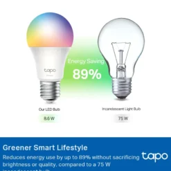 TP-Link Tapo Smart RGB LED-lampa 1100 lumen E27