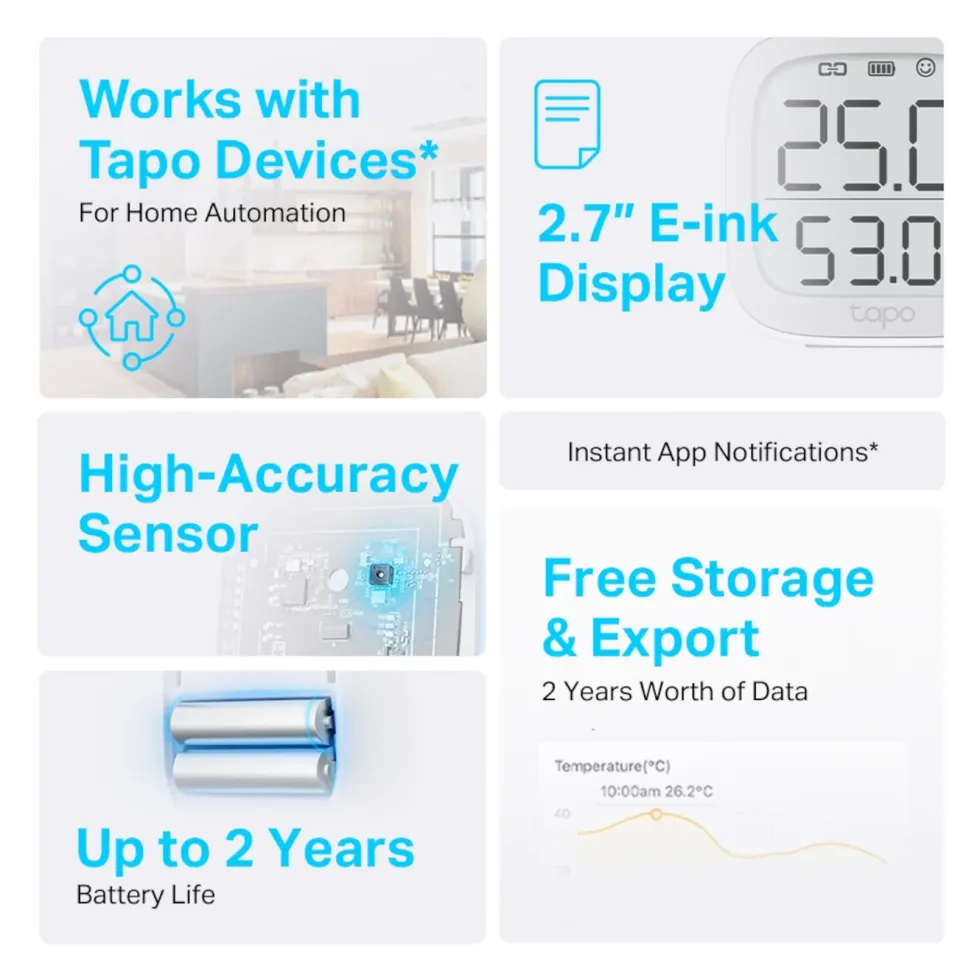 TP-Link Tapo T315 Smart Termometer och hygrometer
