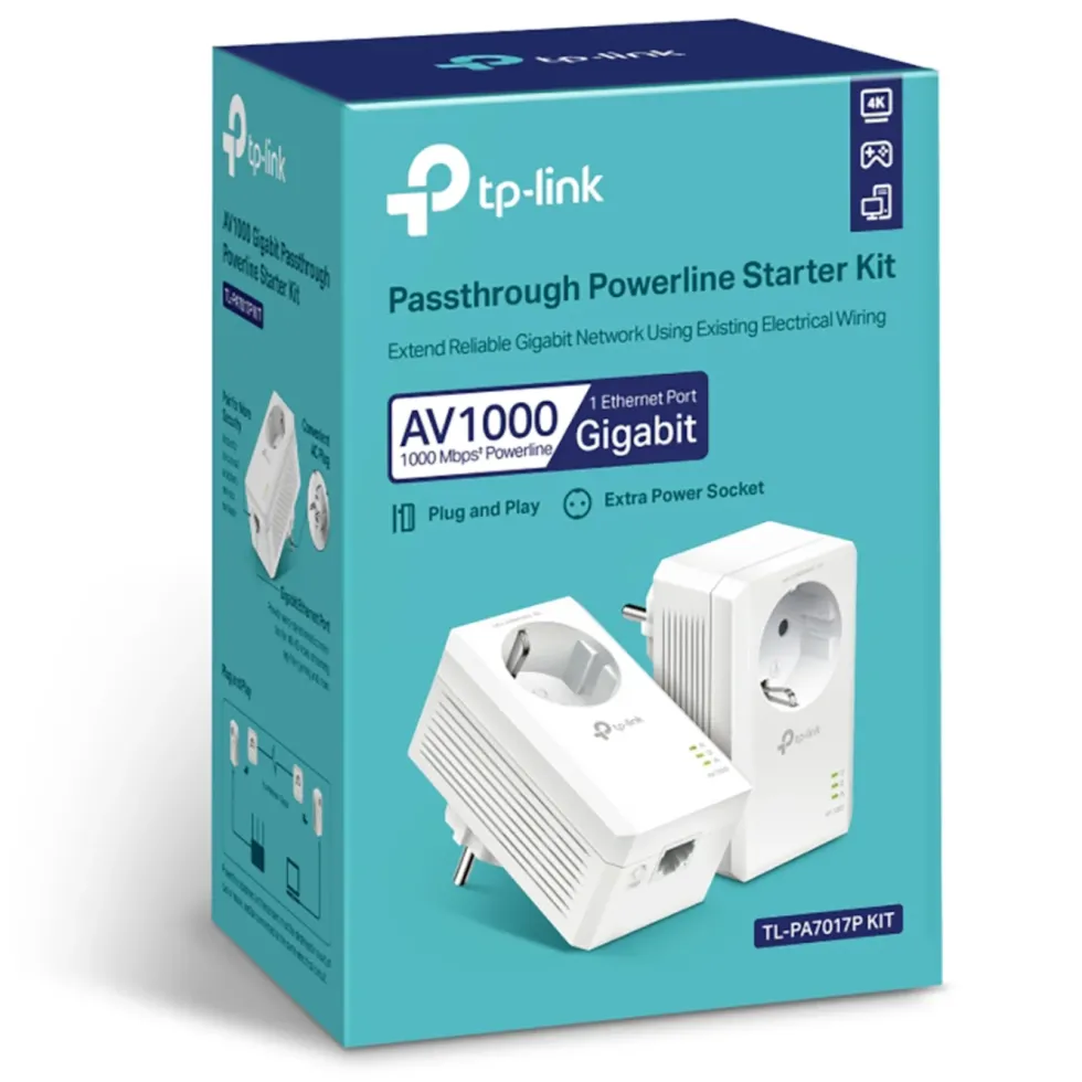 TP-Link TL-PA7017P KIT Homeplug 1 Gb/s 2-pack