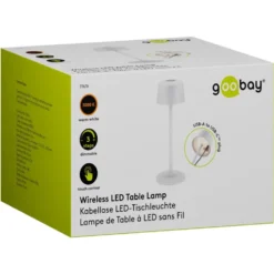 Trådlös LED-bordslampa 25 cm Vit