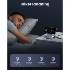 Ugreen 3-i-1 Laddställ med QI2 15 W