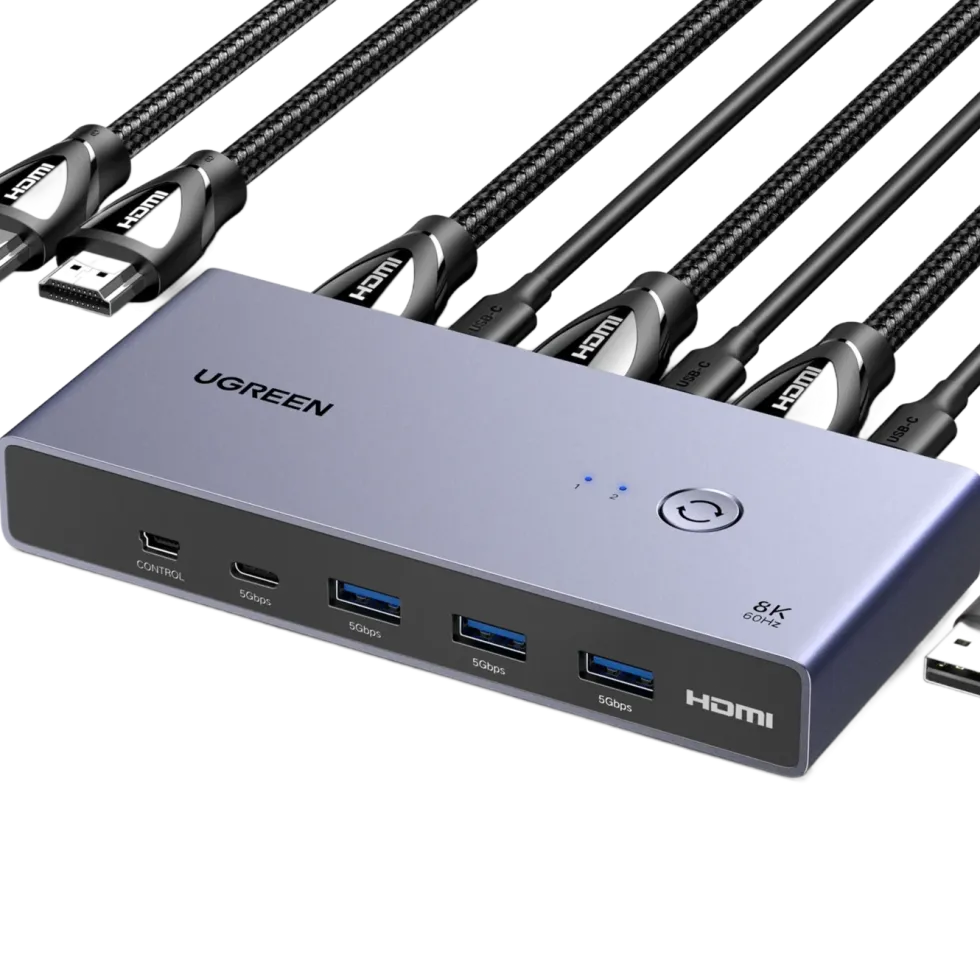 Ugreen 8K HDMI KVM-switch för 2 datorer