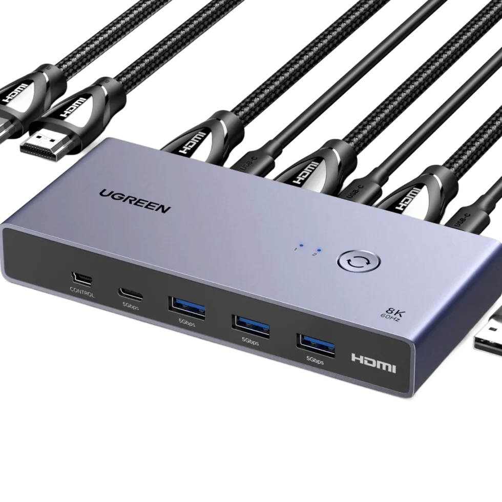 Ugreen 8K HDMI KVM-switch för 2 datorer