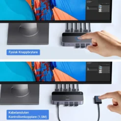 Ugreen 4K HDMI KVM-switch med USB 3.0 för 2 datorer