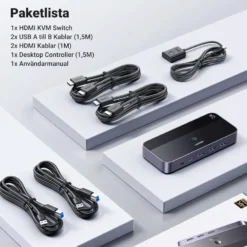 Ugreen 4K HDMI KVM-switch med USB 3.0 för 2 datorer