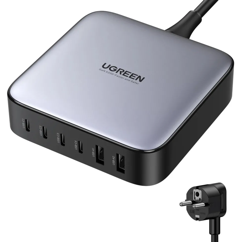 Ugreen Kraftfull Multiladdare 6 portar 200 W