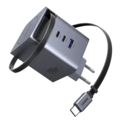 Ugreen Nexode 100 W GaN-snabbladdare med utdragbar USB-C-kabel