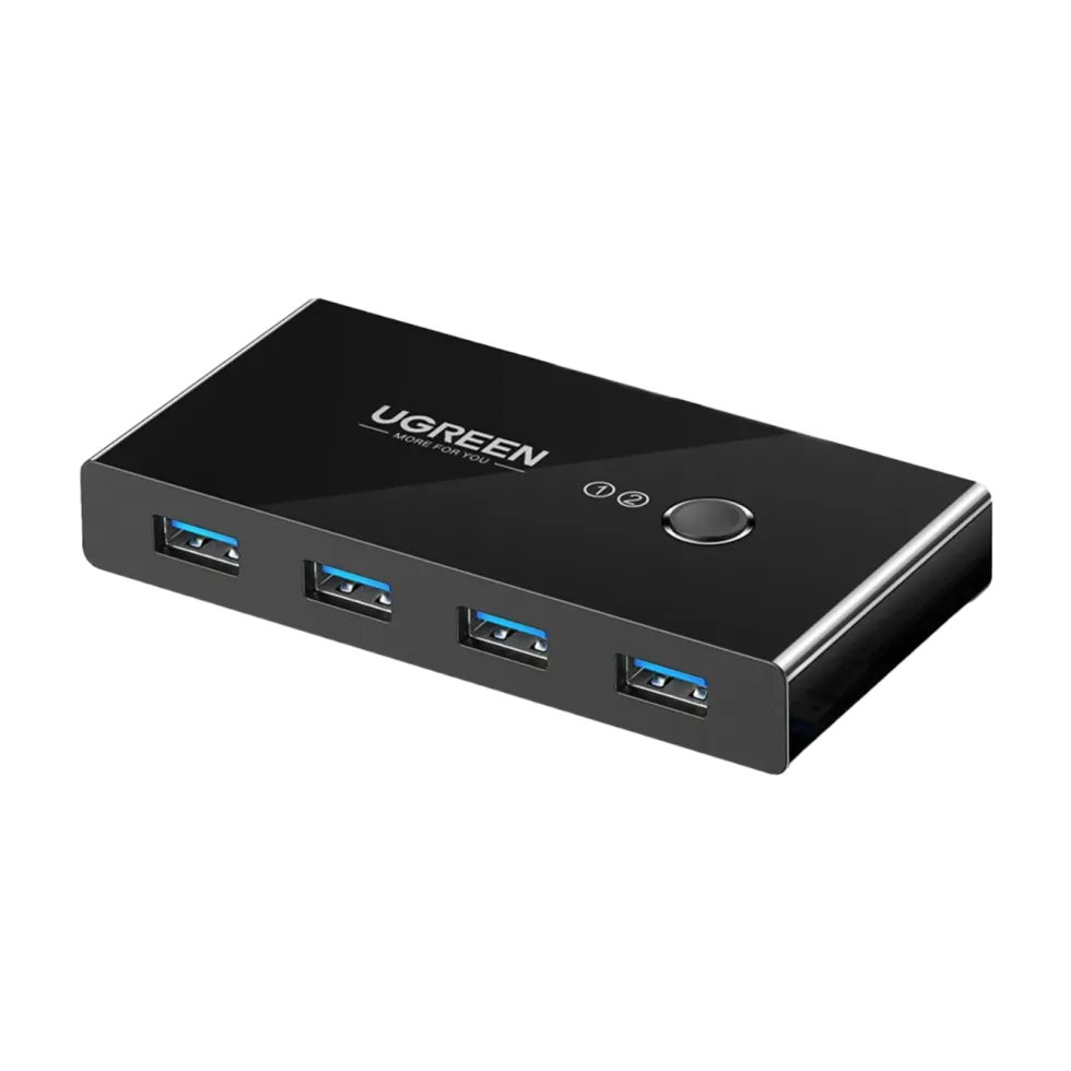 Ugreen USB 3.0-switch med 4 portar för två datorer