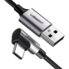 Ugreen Vinklad USB-C till USB-A-kabel 2 m