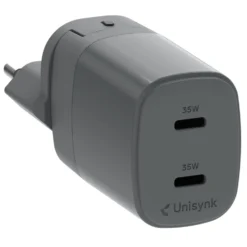 Unisynk Kompakt 2-ports rese-laddare – 35 W