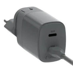Unisynk Kompakt 2-ports rese-laddare – 35 W