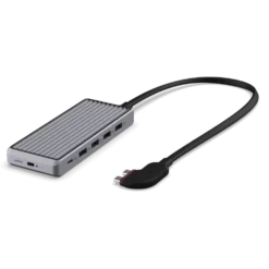 Unisynk 10-portars USB-C-hubb för dubbla skärmar för Mac Grå