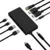 Unisynk USB-C-dockningsstation 9 portar 4K för dubbla skärmar