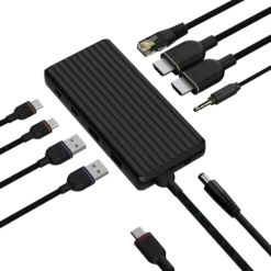 Unisynk USB-C-dockningsstation 9 portar 4K för dubbla skärmar