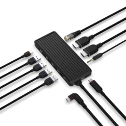 Unisynk USB-C-Hubb 10 portar för dubbla skärmar Windows