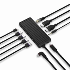 Unisynk USB-C-Hubb 10 portar för dubbla skärmar Windows