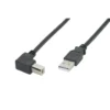 USB-B-kabel med vinklad kontakt 1,0 m