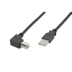 USB-B-kabel med vinklad kontakt 1,0 m