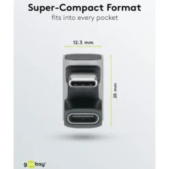 USB-C-adapter 180° U-formad med USB4-stöd