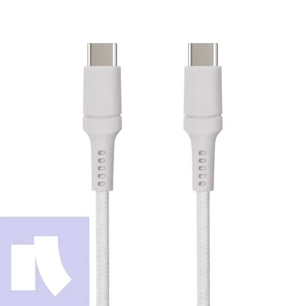 USB-C till USB-C 0,5 m Grå