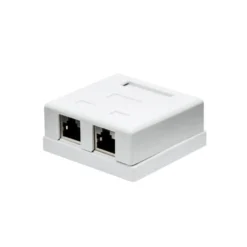 Utanpåliggande UTP-nätverksuttag Cat. 6 2-port