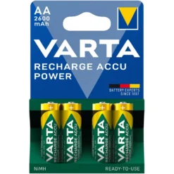 Varta Laddningsbara AA-batterier 2600 mAh 4-pack