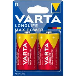 Varta Longlife Max Power D-batterier 2-pack