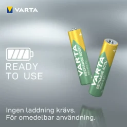 Varta Recharge Recycled AAA-batterier 800 mAh 6-pack