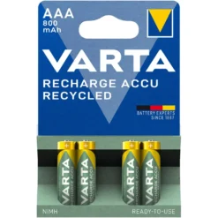 Varta Recharge Recycled AAA-batterier 800 mAh 4-pack