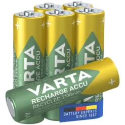 Varta Recharge Recycled AA-batterier 2100 mAh 6-pack