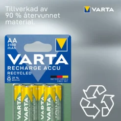 Varta Recharge Recycled AA-batterier 2100 mAh 6-pack