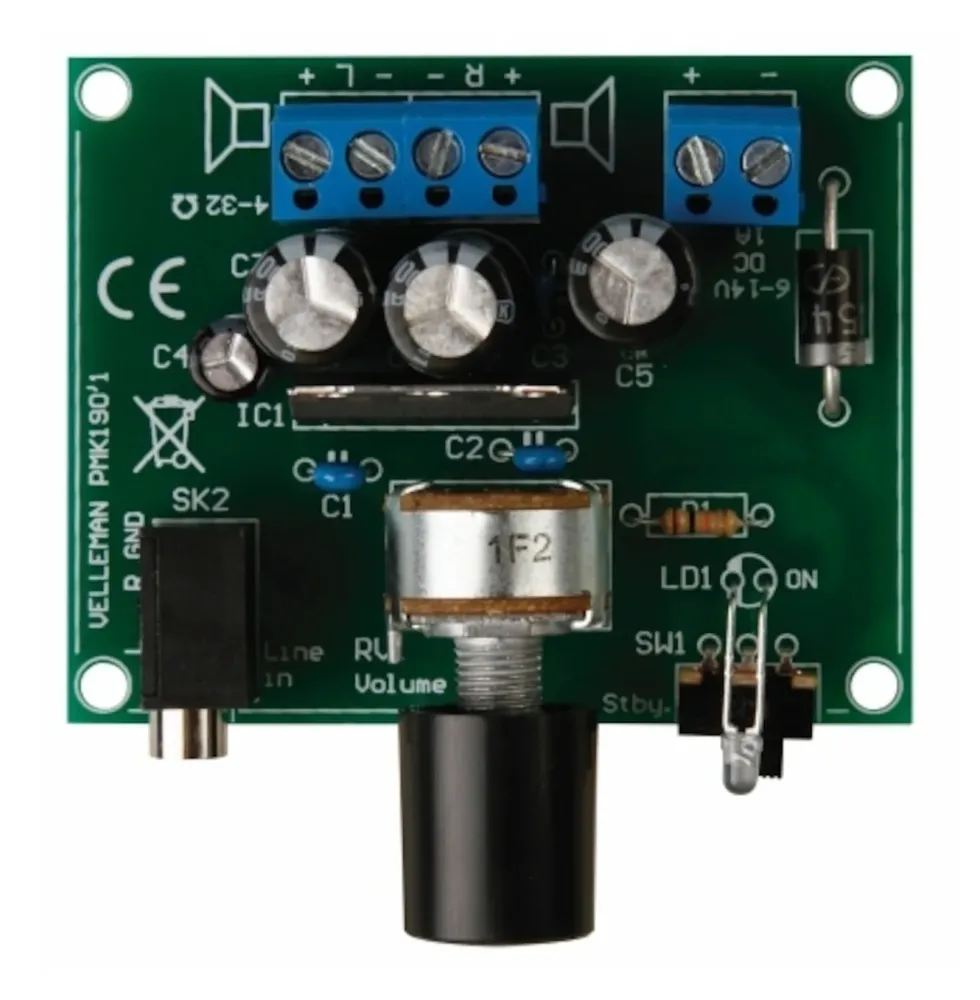 Velleman Stereoförstärkare 2x5 W Byggsats