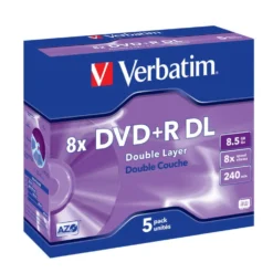 Verbatim DVD+R DL i fodral 5-pack