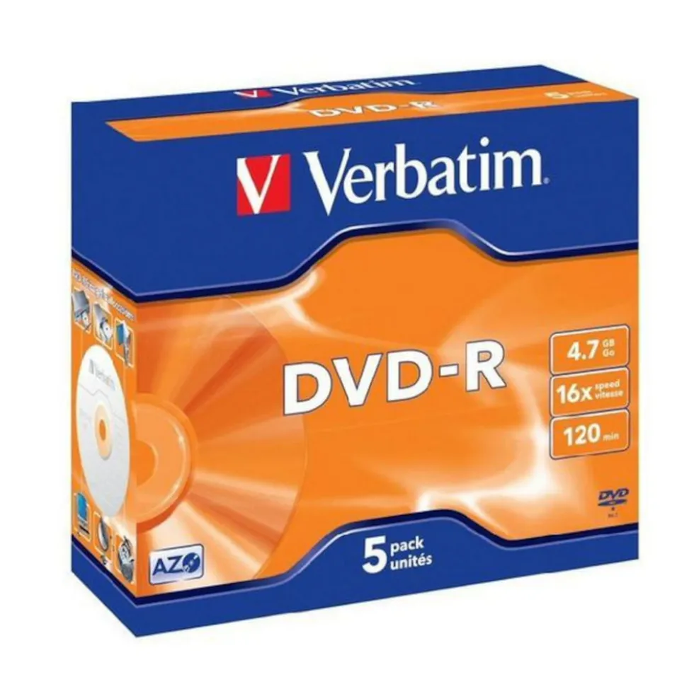 Verbatim DVD-R i fodral 5-pack
