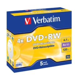 Verbatim DVD+RW i fodral 5-pack