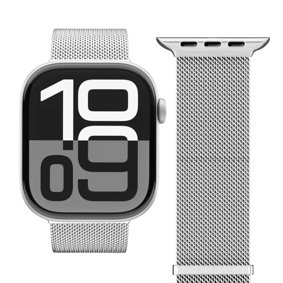 Vonmählen Milanese Loop 2 till Apple Watch 44/45/46/49 mm Silver