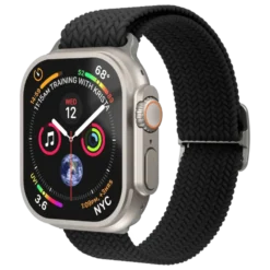 Vonmählen Woven Loop flätat armband till Apple Watch 44/45/46/49 mm Black