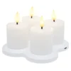 Värmeljus LED laddbara 4-pack