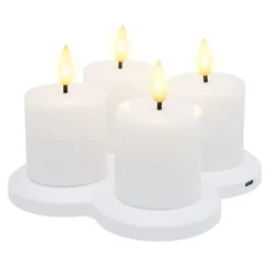 Värmeljus LED laddbara 4-pack