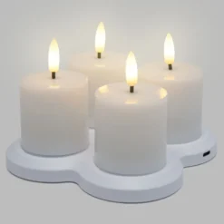 Värmeljus LED laddbara 4-pack