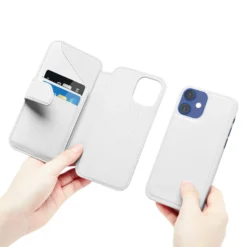 Wallet Case Solo 502 till iPhone 12 mini Vit