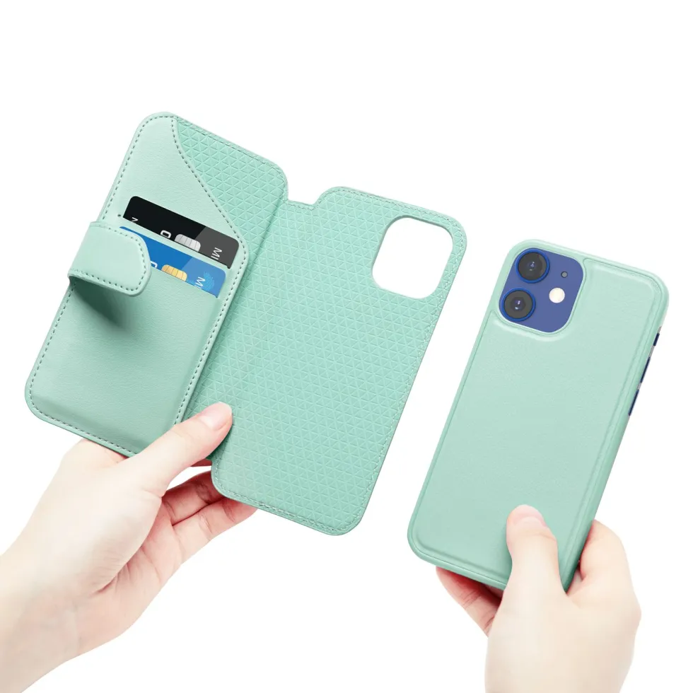 Wallet Case Solo 502 till iPhone 12 mini Turkos