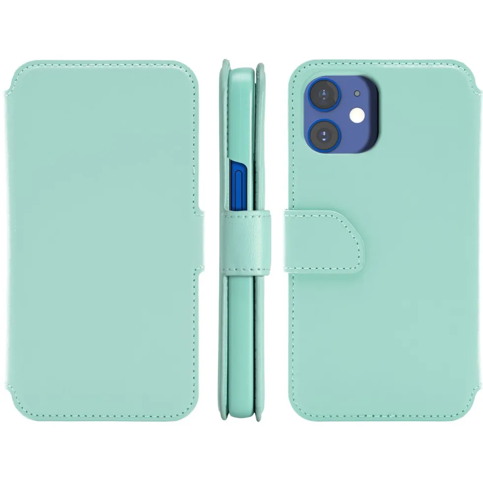 Wallet Case Solo 502 till iPhone 12 mini Turkos