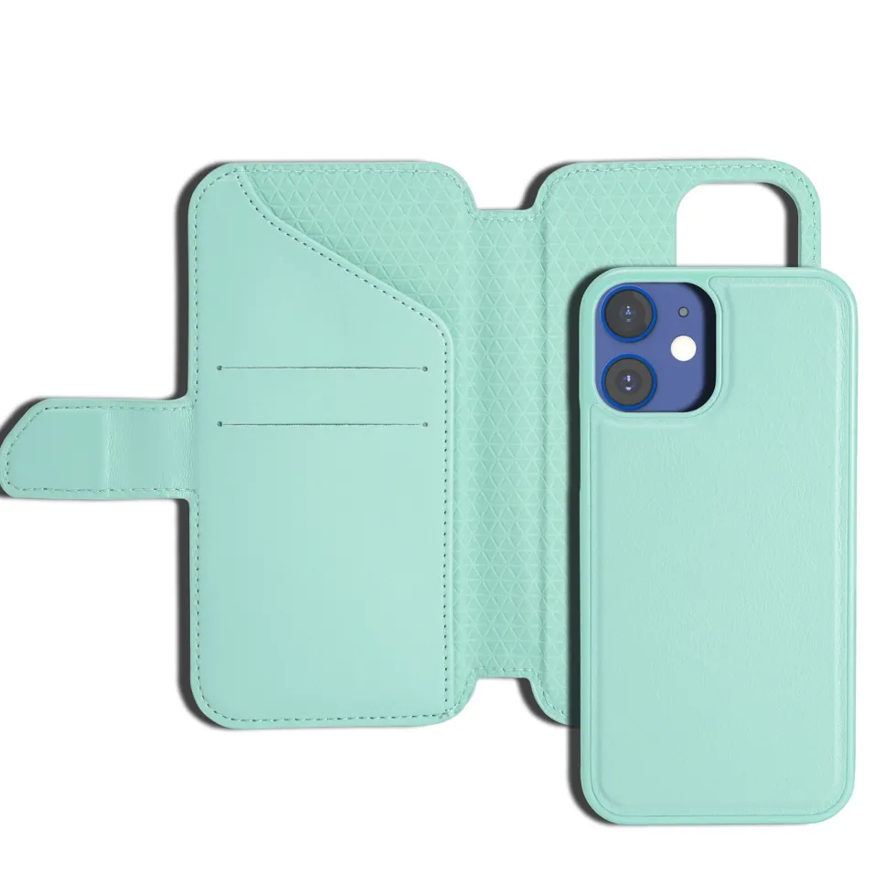 Wallet Case Solo 502 till iPhone 12 mini Turkos