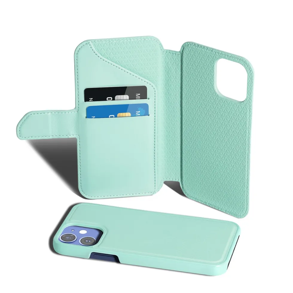 Wallet Case Solo 502 till iPhone 12 mini Turkos