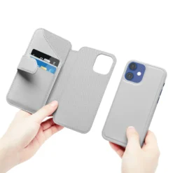 Wallet Case Solo 502 till iPhone 12 mini Grå