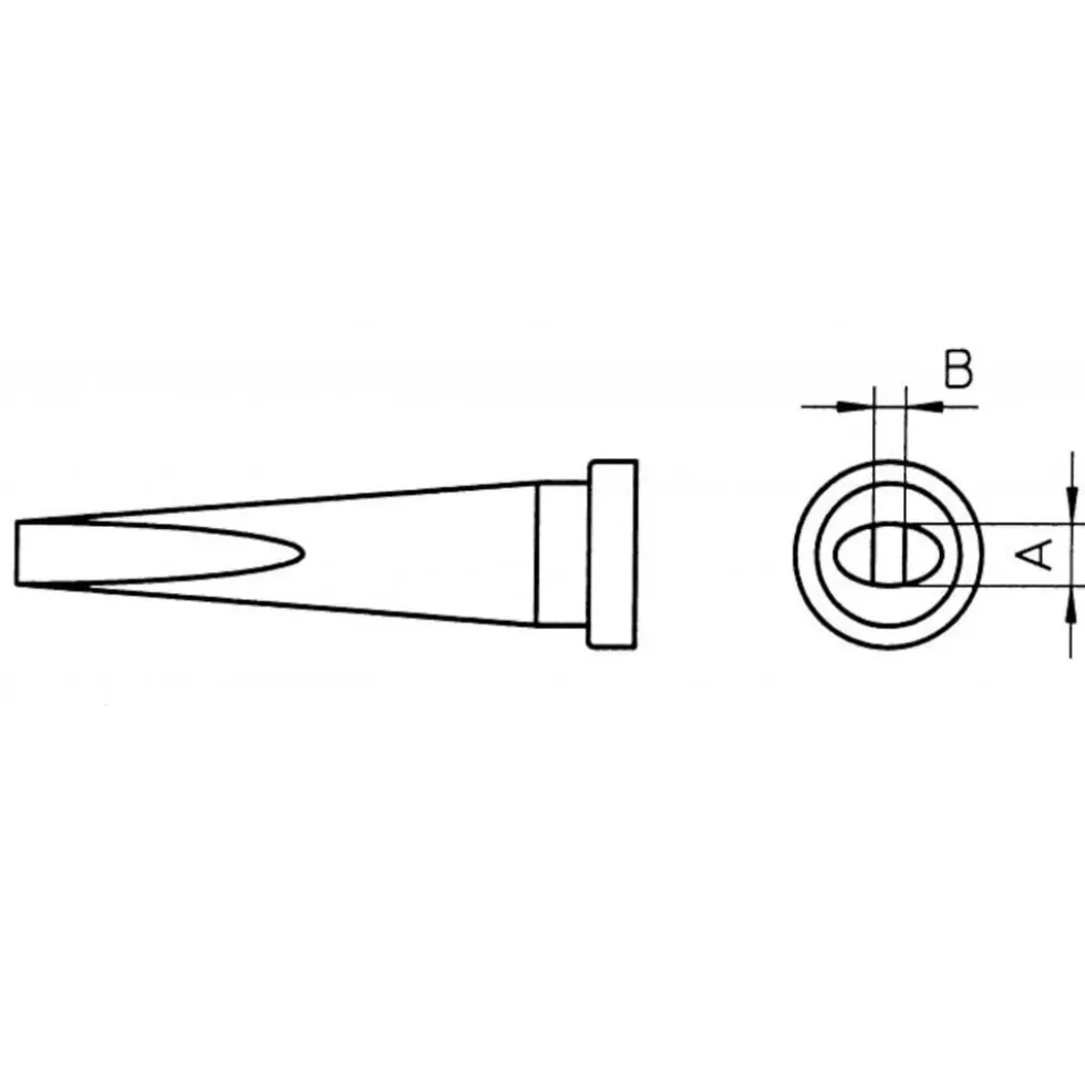 Weller Lång mejsel-lödspets 1,2x0,4 mm